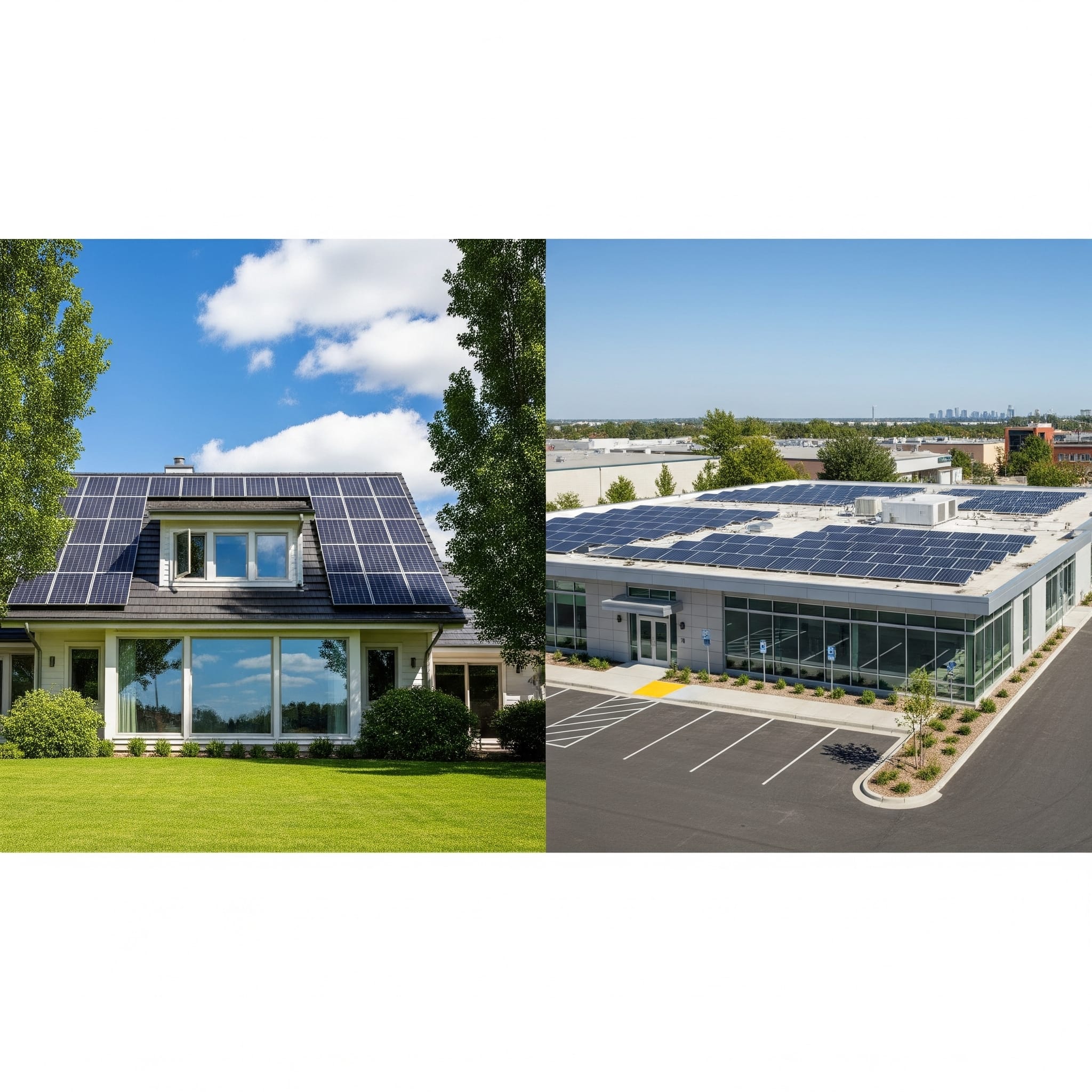 Solarpanels auf einem Dach